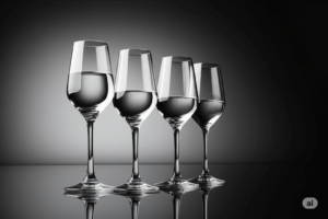 Japanese sake in glass